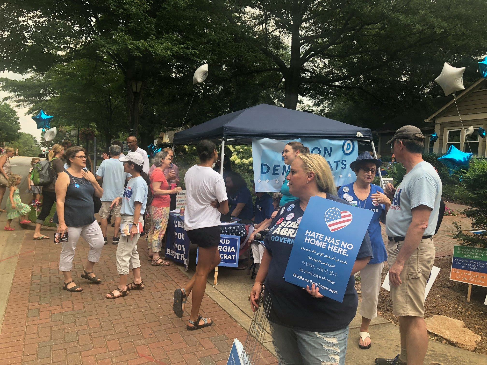 North Fulton Dems at Alive in Roswell event