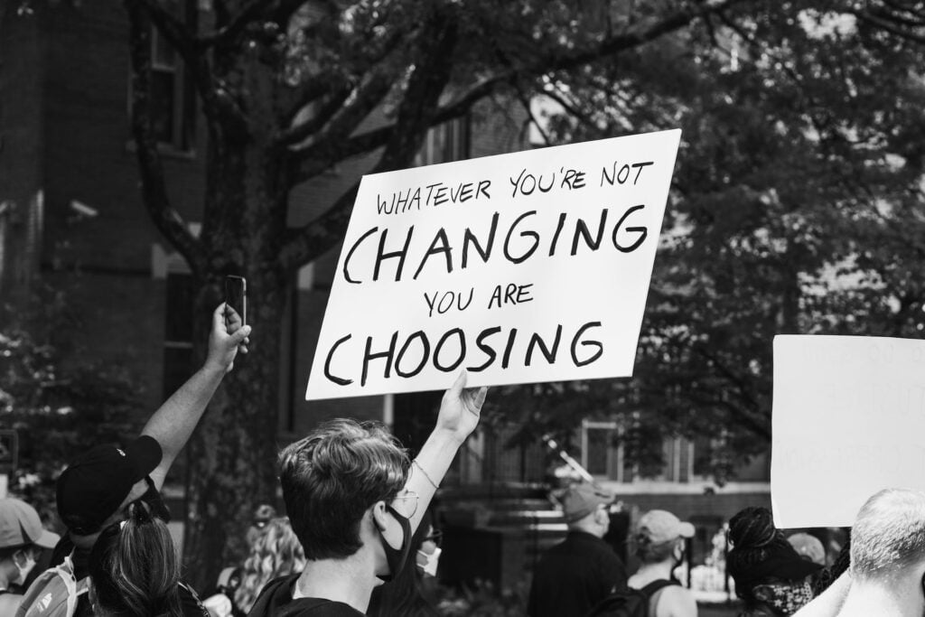 Choosing vs Changing Sign for protests