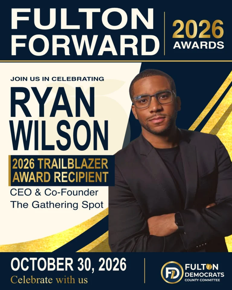 Join us in celebrating Ryan Wilson, 2026 Trailblazer Award recipient. CEO and Co-Founder, The Gathering Spot. Fulton Forward 2026 Awards, October 30, 2026.
